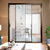 Warren Cheap Custom Exterior Accordion sliding Door double Glass Sliding Patio doors
